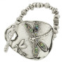 Bracelet, Dragonfly Abalone Shell Stretch Toggle Clasp