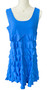 Lulu B Ruffle Cha Cha Sleeveless Dress Coolant Fabric Ocean Blue