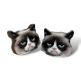 Earrings, Cat Grumpy Stud Post Earrings, Cat Grumpy Stud Post