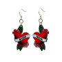 Mothers Day Earrings Mom Tattoo Heart USA Made