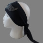 Head Wrap Headband, Angel Wings Cross Tie Back USA Made Head Wrap Headband, Angel Wings Cross Tie Back USA Made