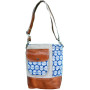 Purse, Crossbody Canvas Blue Pattern Leather