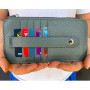 Wallet, Purse RFID Credit Card Protection Zip Coin Holder ID Navy