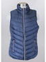 Keren Hart Vest Puffed Collar 2 Zip Pockets Zip Up Navy
