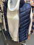 Keren Hart Vest Puffed Collar 2 Zip Pockets Zip Up Navy