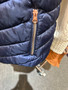 Keren Hart Vest Puffed Collar 2 Zip Pockets Zip Up Navy