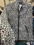 LuLu B Jacket Beachtime Leopard Print 2 Way Zipper 2 Zipper Side Pockets