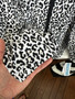 LuLu B Jacket Beachtime Leopard Print 2 Way Zipper 2 Zipper Side Pockets
