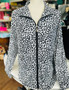 LuLu B Jacket Beachtime Leopard Print 2 Way Zipper 2 Zipper Side Pockets