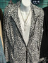LuLu B Jacket Beachtime Leopard Print 2 Way Zipper 2 Zipper Side Pockets