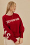Sweater Merry Christmas On Back Arms Shoulders Ho Ho Ho on FrontOversized 