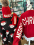 Sweater Merry Christmas On Back Arms Shoulders Ho Ho Ho on FrontOversized 