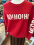 Sweater Merry Christmas On Back Arms Shoulders Ho Ho Ho on FrontOversized 