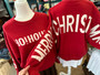 Sweater Merry Christmas On Back Arms Shoulders Ho Ho Ho on FrontOversized 