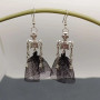 Earrings Skull Skeleton Halloween Black Tule Skirt