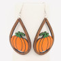 Earrings Pumpkin Wood Thanksgiving Halloween