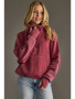 Sweatshirt By Panache Wine Colored Kangaroo Pocket 1/4 Zip Sweatshirt By Panache Wine Colored Kangaroo Pocket 1/4 Zip