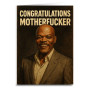 Greeting Card Congratulations Mother Fucker Samuel Jackson 