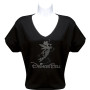 T-Shirt Drinkerbell Rhinestone Black T-Shirt Drinkerbell Rhinestone Black