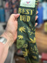 Socks Funny Best Bud 420 Weed Pot Mary Jane Cannabis Green