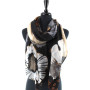 Scarf Lightweight Black Flower Fall Winter Colors