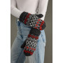 Mittens Fleece Lined by Panache Black Grey Red