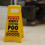 Caution Warning Funny Sign Mini Deeply Satisfying Poo Poop In Progress  Caution Warning Funny Sign Mini Deeply Satisfying Poo Poop In Progress