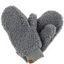 Mittens CC Sherpa Teddy Bear Convertible Lined Finger Access Grey