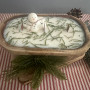 Candle Soy Dough Bowl Melting Snowman Frosted Sugar Plum Scent
