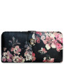 Wallet RFID Credit Card Protection Sleeves Change Purse Black Floral