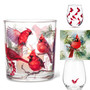 Cardinal Glass Holiday Christmas Presents Ornament 