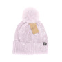 Beanie Pom Fleece Lined Sequins Lilac Purple CC Winter Hat