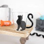 Coffee Tea Mug Clear Cat Tail Handle  Coffee Tea Mug Clear Cat Tail Handle