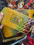 Purse Satchel Gradient Brown Green Crocodile Alligator Faux w/ Wallet