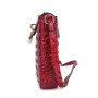 Purse Crossbody Embossed Crocodile Alligator Purple