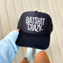 Baseball Trucker Cap Halloween Bat Shit Crazy Black Baseball Trucker Cap Halloween Bat Shit Crazy Black