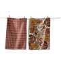 Towel Dish Hand Towel 2 Pack Fall Leaves Orange Red Plaid Towel Dish Hand Towel 2 Pack Fall Leaves Orange Red Plaid
