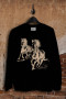 Sweatshirt Horses Wild Mustangs Galloping  Sweatshirt Horses Wild Mustangs Galloping