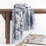 Scarf Grey Blue Floral