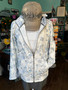 Ampersand Sweatshirt Hooded Full Zip Blue Floral