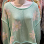 POL Daisy Aqua Knit Top Sweater Spring Easter 