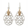 Silver Gold Filigree Earrings
