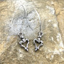 Heat Earrings Cut Out Silver Valentines Galentines