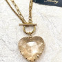 Toggle Crystal heart Necklace 