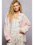 POL ARRIVING FEBRUARY Studded Star Gauze Button Down Jacket Shirt Soft Pink
