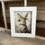 Wooden Easter Bunny Spring Rosie The Rabbit White Frame