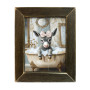 Picture Donkey In Vintage Claw Foot Tub Grey Frame