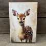 Fawn Deer Spring Decor  Wooden Sign