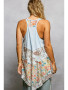 Pol Handkerchief Long Tank ARRIVING FEBRUARY Top Baby Blue  