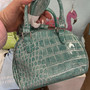 Alligator Crocodile Embossed Purse Crossbody Turquoise 